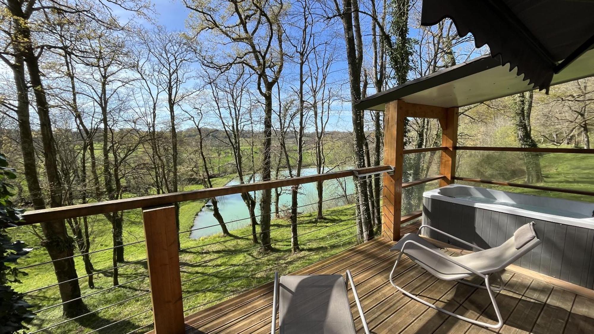 Les Cabanes Du Lac - Spa - Petit Dejeune - Cabane Du Frene & Cabane Du Chene Premium Sevignacq Ngoại thất bức ảnh